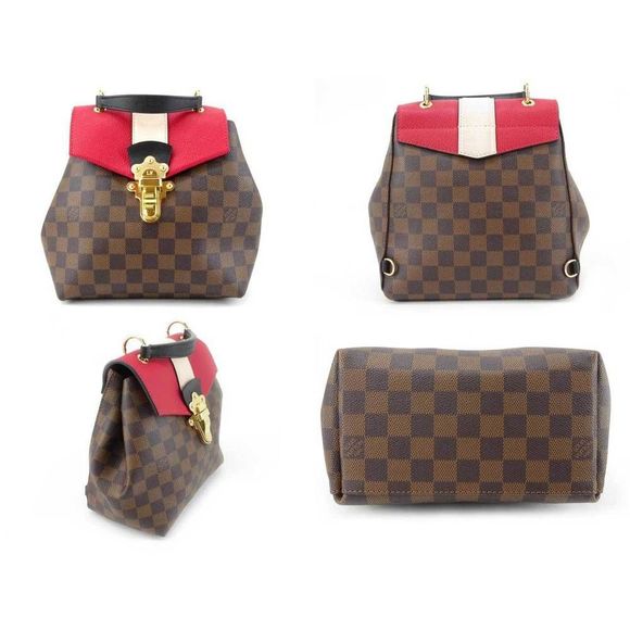 Louis Vuitton Damier Plakton Backpack Rucksack Handbag Red - Picture 1 of 2